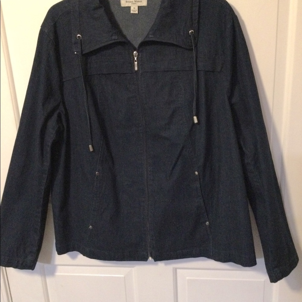 Women’s 1X Stretch Denim Jacket New